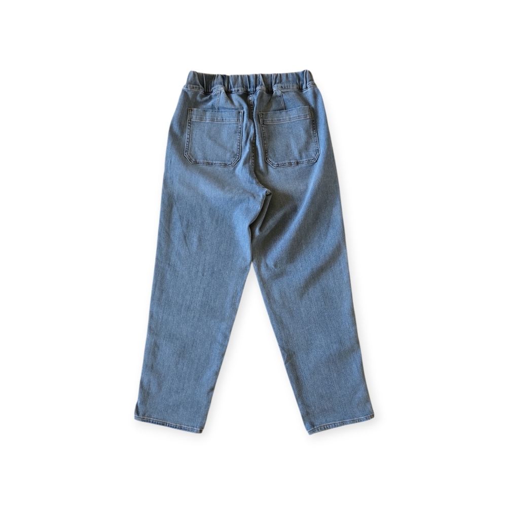 Madewell Pull On Relaxed Women’s Pockets Bellview Wash Denim Jeans Size Small - Picture 9 of 14